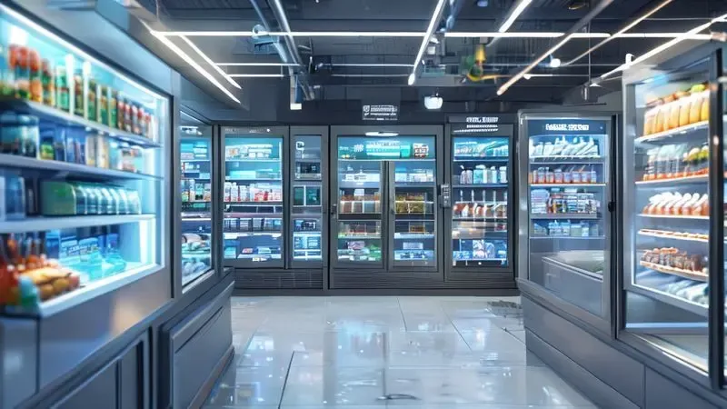 Sistema conceitual de refrigeração comercial com ajustes para temperatura no inverno