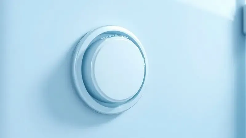 Ilustração conceitual de ajuste de temperatura e formação de gelo em geladeira nova.