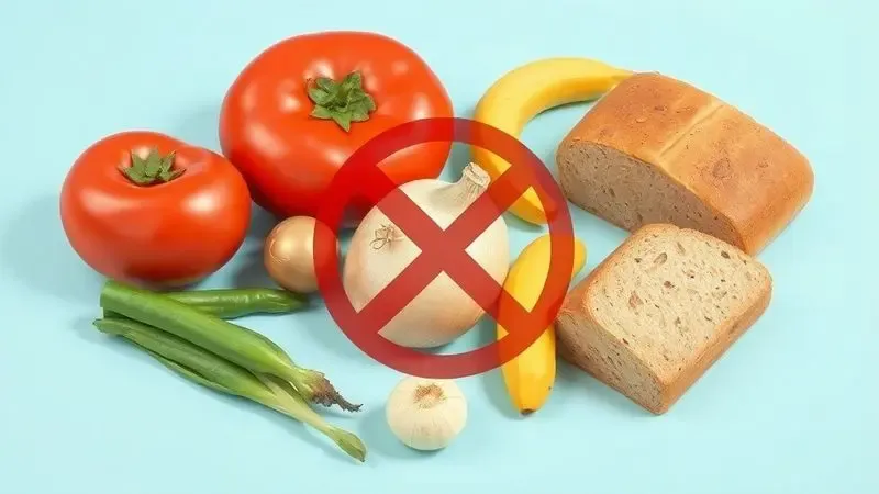 Ilustração conceitual mostrando alimentos que não devem ser armazenados na geladeira como tomates e batatas
