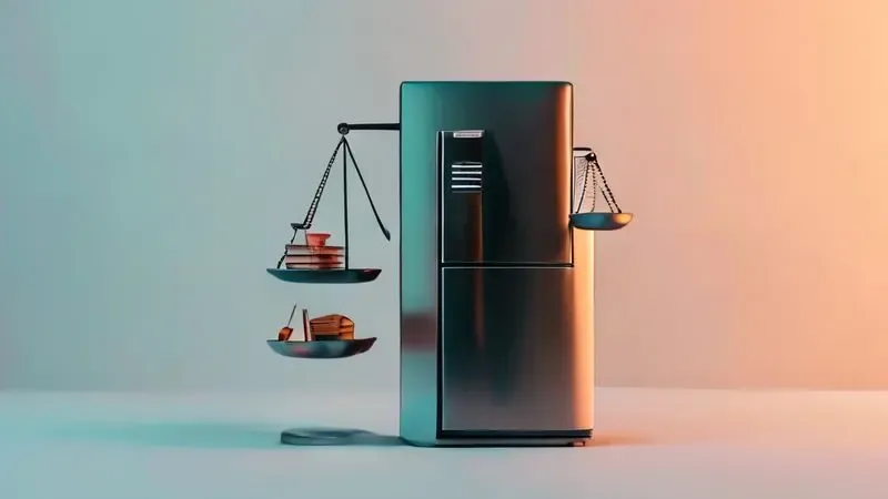 Análise de custo-benefício de geladeiras de luxo mostrando equilíbrio entre características premium e valor a longo prazo