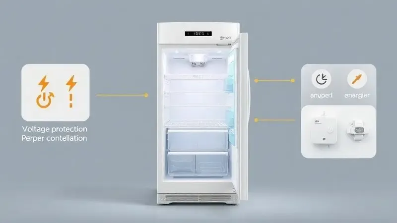 Conceito visual de proteção e manutenção preventiva para placa de geladeira