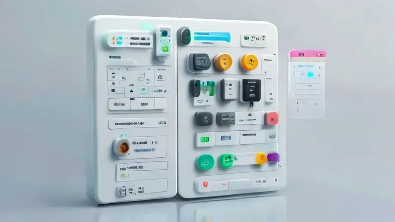 Interface conceitual de checklist de diagnóstico e testes para problemas de geladeira.
