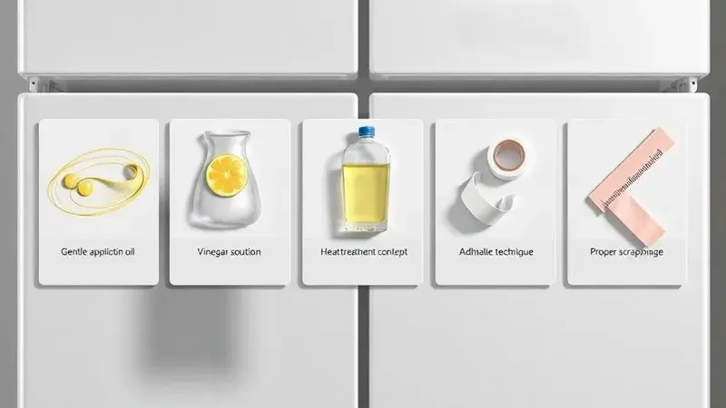 Cinco métodos diferentes e eficazes para remover adesivos e cola de geladeira de forma segura e sem riscos.