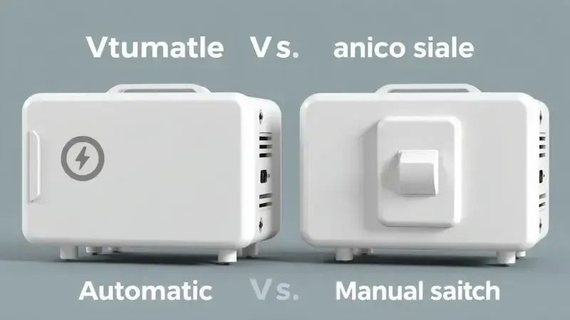 Comparação entre aparelho bivolt automático e manual com símbolos de detecção e chave seletora