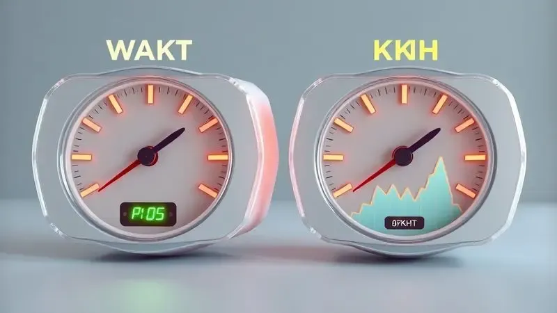 Comparação visual entre potência em watts e consumo em quilowatt-hora para geladeiras