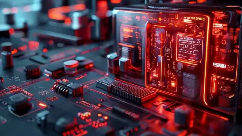 Placa eletrônica de geladeira com indicadores de diagnóstico e falhas técnicas