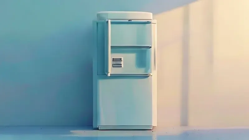 Ilustração conceitual mostrando a importância da vedação da geladeira para conservação de energia e temperatura