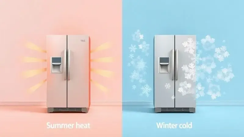 Influência do clima verão e inverno na eficiência da geladeira e consumo de energia