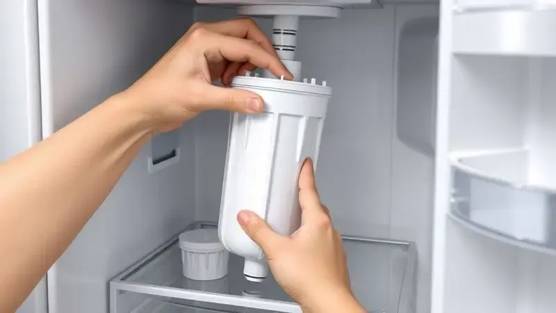Instalação conceitual de filtro de água em geladeira Electrolux passo a passo.