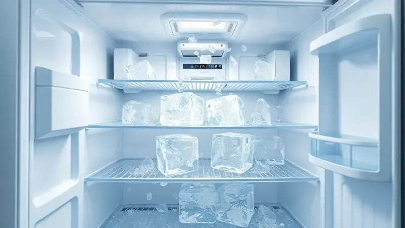 Processo de limpeza e higienização conceitual do sistema de gelo da geladeira
