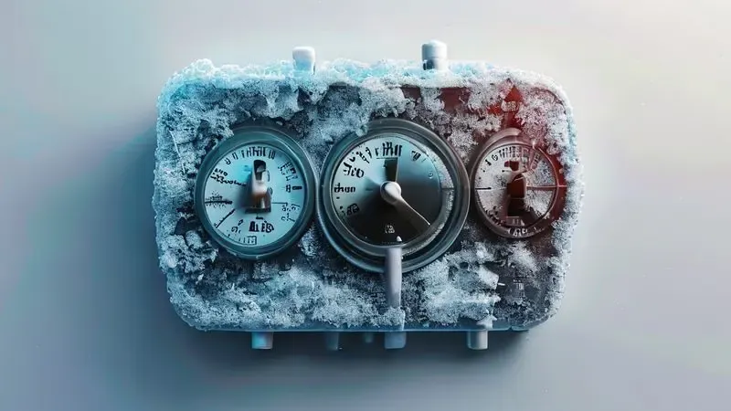 Representação conceitual do termostato com níveis mínimo, médio e máximo para freezer