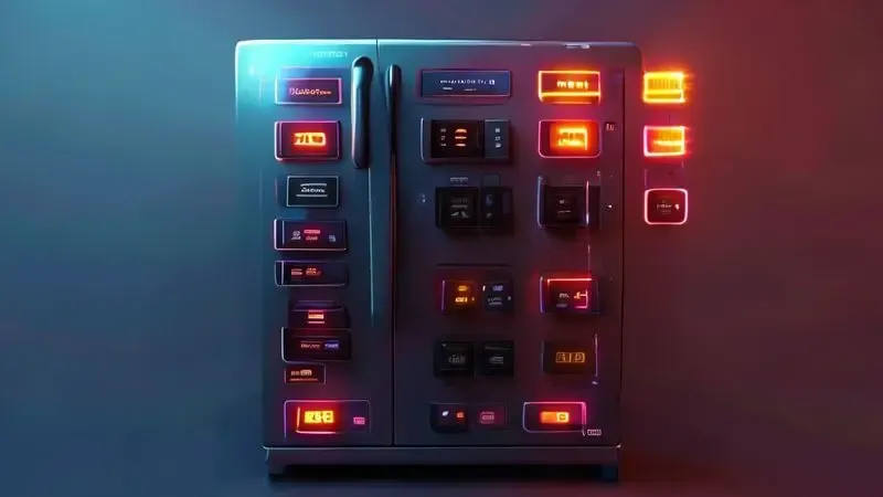 Ilustração conceitual do painel de controle mostrando ativação da função Turbo Ice.