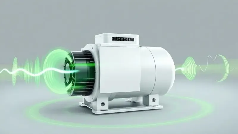 Ilustração conceitual do compressor inverter que economiza energia e reduz ruídos