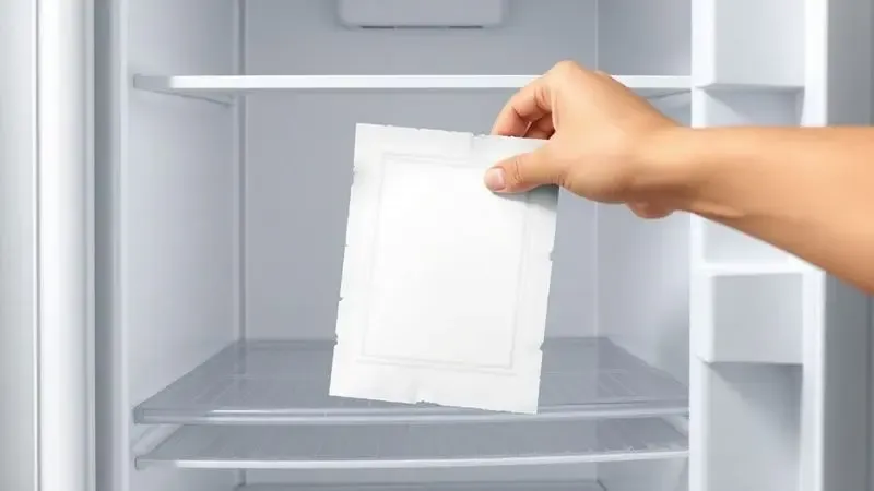 Teste da folha de papel para verificar a vedação da geladeira