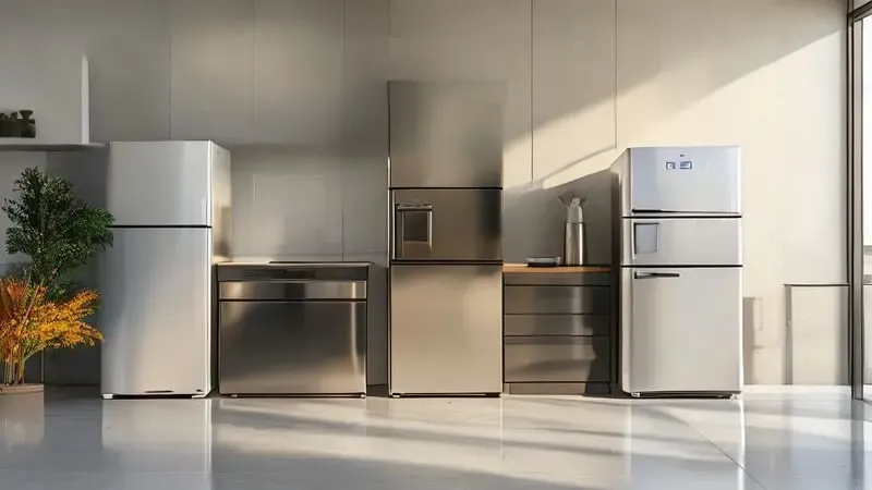 Comparação visual dos diferentes tipos de geladeira disponíveis no mercado