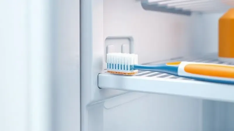 Técnica de limpeza com escova de dentes para alcançar cantos difíceis da borracha