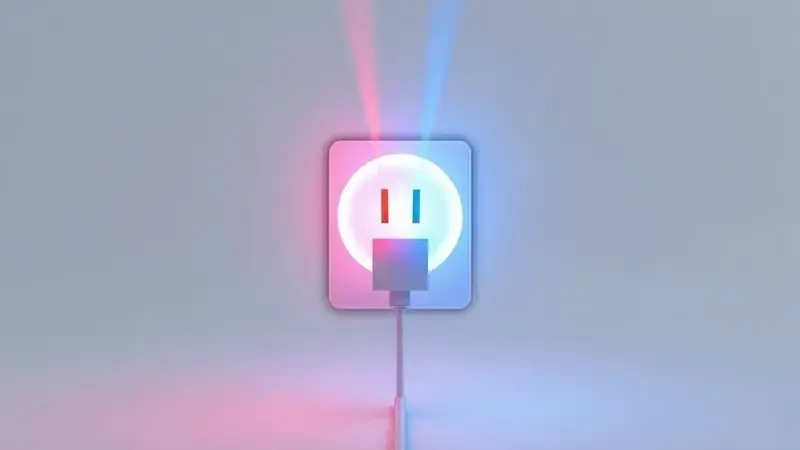 Renderização conceitual de um aparelho bivolt, simbolizando a flexibilidade de uso em diferentes tensões elétricas.