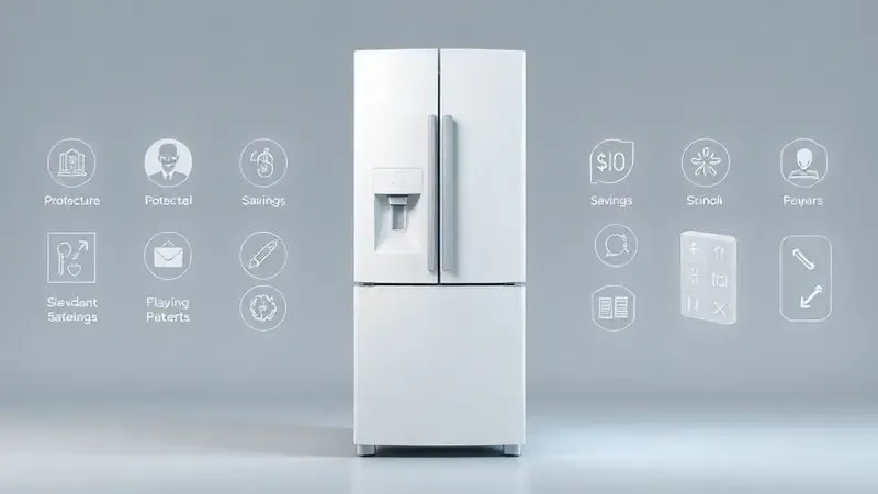 Conceito visual das vantagens do envelopamento para eletrodomésticos